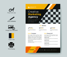corporate marketing agency Colorful business flyer design template