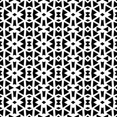 Vector seamless black and white geometric pattern.