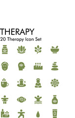 20 Therapy Icon Set (Solid)
