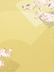 Glittering background material using cherry blossoms