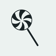 Lollipop vector icon solid grey