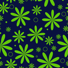 Seamless background of green flower. Vector seamless pattern