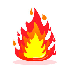
simple fire vector icon red hot fire illustration simple logo