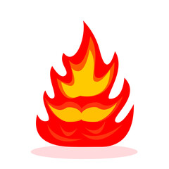 vector icon simple fire red hot fire illustration