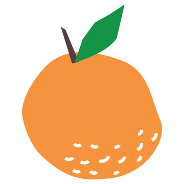 Orange Vector Illustration In Flat Color Design