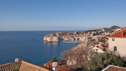 Fototapeta na wymiar View of the ruins of Dubrovnik, Croatia