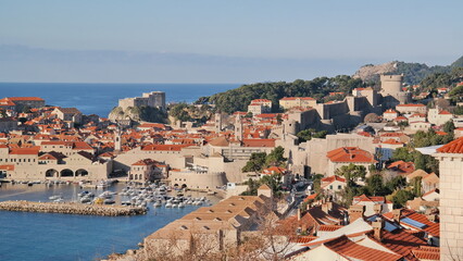 View of the ruins of Dubrovnik, Croatia