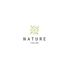 Nature leaf logo icon design template flat vector