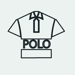 Polo t shirt vector icon solid grey