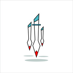 Kunai Ninja Asian Icon Design Illustration