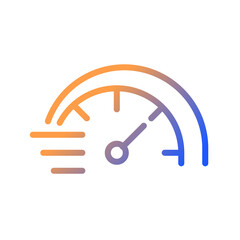 Speedometer gradient linear vector icon