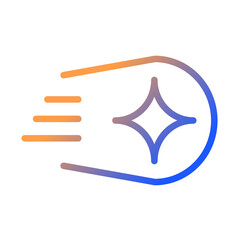 Comet gradient linear vector icon