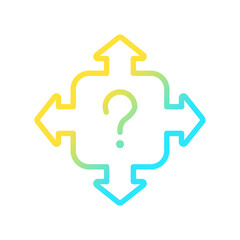 Fototapeta premium Direction gradient linear vector icon