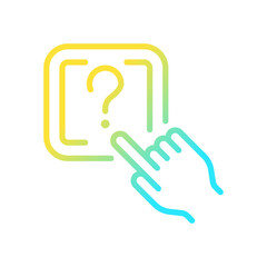 Obraz premium Question button gradient linear vector icon