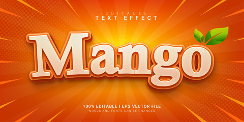 mango 3d style text effect