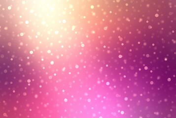 Flying sparkles bokeh effect on bright glowing pink background for holidays decor.