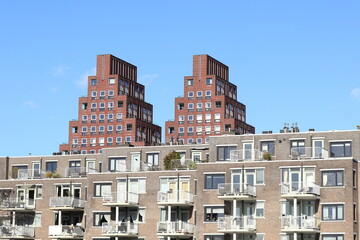 Fototapeta na wymiar Amsterdam West Modern Architecture, Netherlands