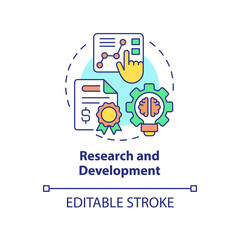 Research and development concept icon