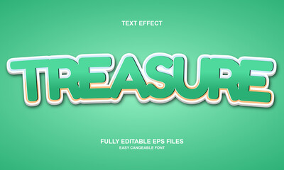 treasure editable text effect