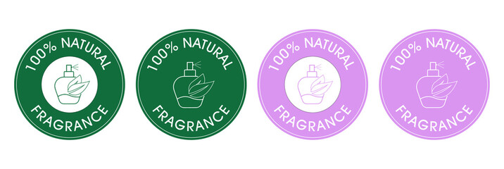 100% natural fragrance icon vector illustration 