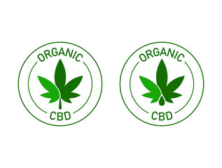 organic CBD icon vector illustration 