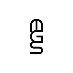 mgs letter original monogram logo design