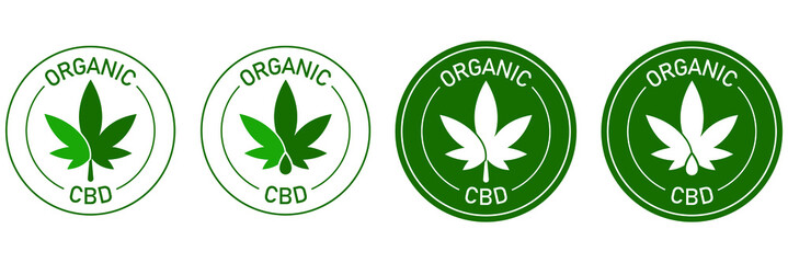 organic CBD icon vector illustration 