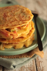 crêpes coréennes aux légumes