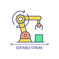 Contemporary technology for production company RGB color icon