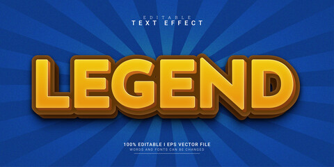 legend editable text effect illustrations