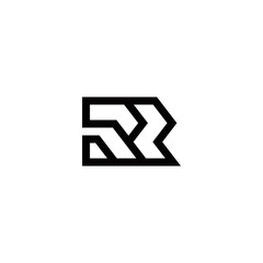 r rr initial logo design vector template
