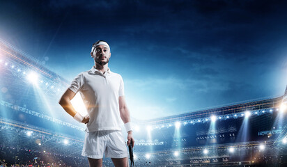 Professional tennis player . Mixed media
