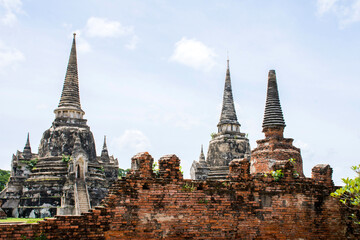 Fototapeta premium Old Temple in Ayutthaya Historical Park of Thailand