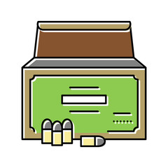 ammunition gun accessory color icon vector illustration