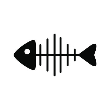 fish bone  flat style vector icon