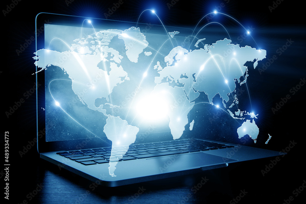 Poster social web network background image