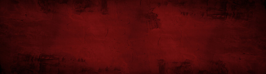 Abstract red bloody painted colorful dark grunge old aged retro vintage stone concrete cement wall...