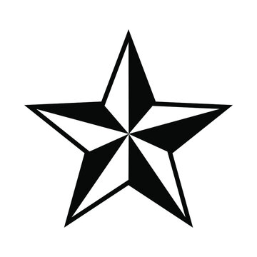 nautical star vector flat style