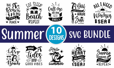 Summer SVG  Bundle Cut File 