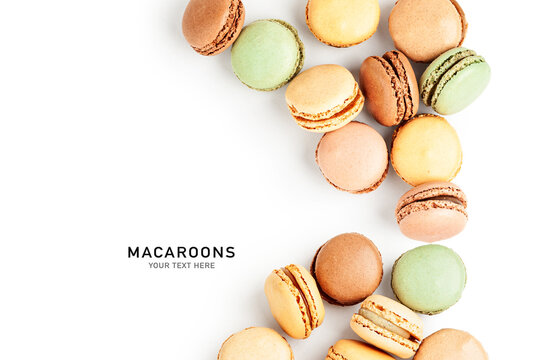 Macaroons creative layout.