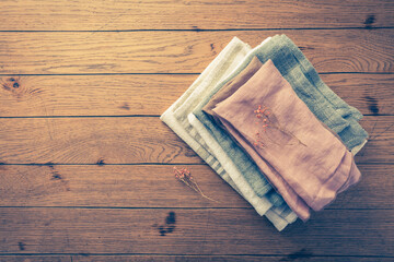 Concept of sustainability - fabric made from natural materials such as cotton and linen