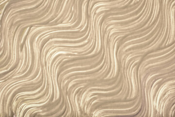 Abstract art background light brown and beige colors. Watercolor painting on canvas with sand strokes