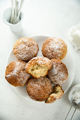 Homemade nut muffins with vanilla