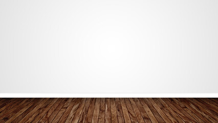 Concept or conceptual vintage or grungy brown background of natural wood or wooden old texture floor as a retro pattern layout on white. A 3d illustration metaphor to time, material, emptiness,  age