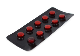 blister pack isolated on white