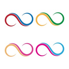 Infinity Design Vector icon illustration Logo template symbol