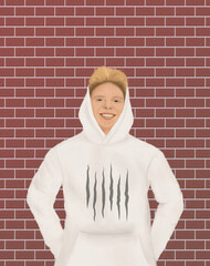 Illustration of a teenager