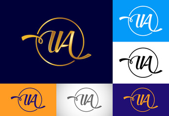 Initial Monogram Letter U A Logo Design Vector. Graphic Alphabet Symbol For Corporate Business