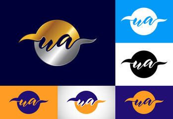 Initial Monogram Letter U A Logo Design Vector. Graphic Alphabet Symbol For Corporate Business