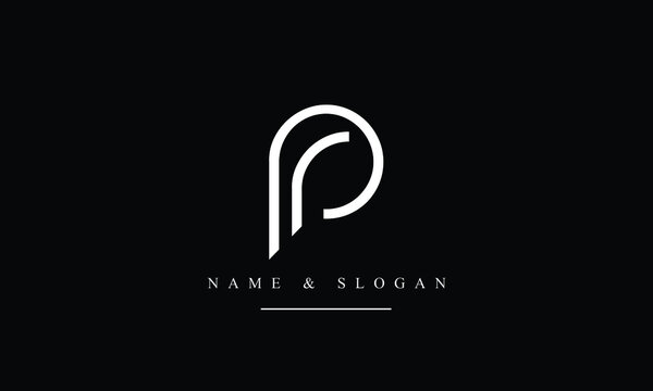 RP, PR, R, P abstract letters logo monogram